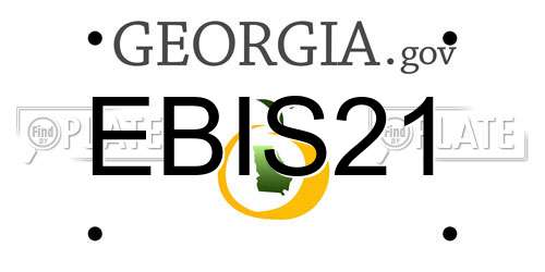 EBIS21 Georgia License Plate