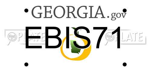 EBIS71 Georgia License Plate