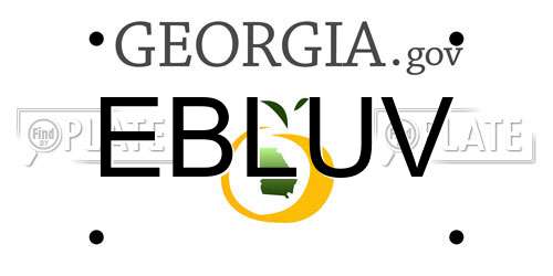 EBLUV Georgia License Plate