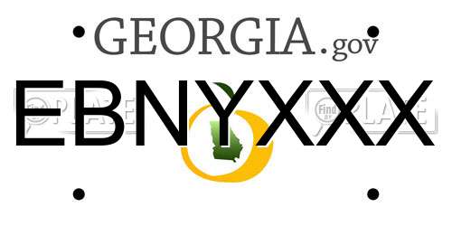 EBNYXXX Georgia License Plate