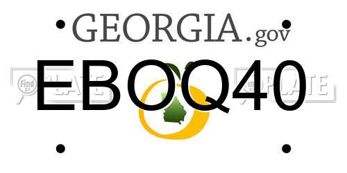 EBOQ40 Georgia License Plate