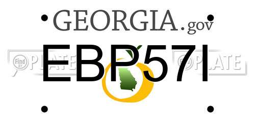EBP57I Georgia License Plate