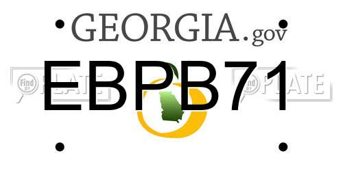 EBPB71 Georgia License Plate