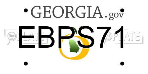 EBPS71 Georgia License Plate