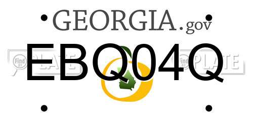 EBQ04Q Georgia License Plate
