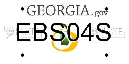 EBS04S Georgia License Plate