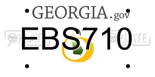 EBS710 Georgia License Plate
