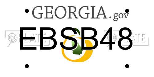 EBSB48 Georgia License Plate