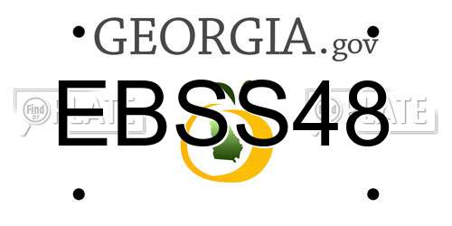 EBSS48 Georgia License Plate