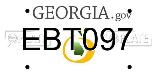 EBT097 Georgia License Plate