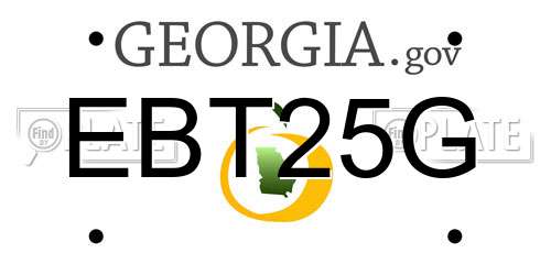 EBT25G Georgia License Plate