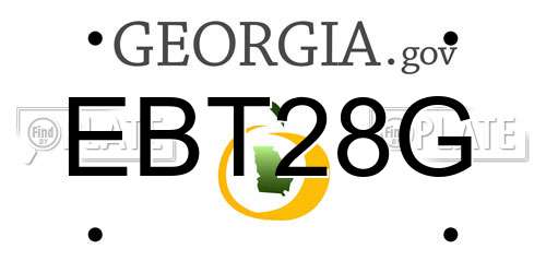 EBT28G Georgia License Plate