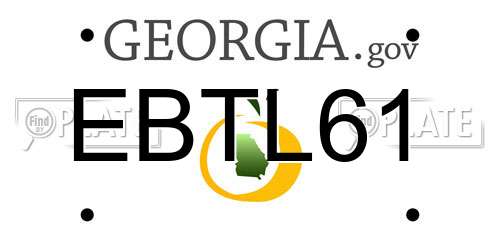 EBTL61 Georgia License Plate