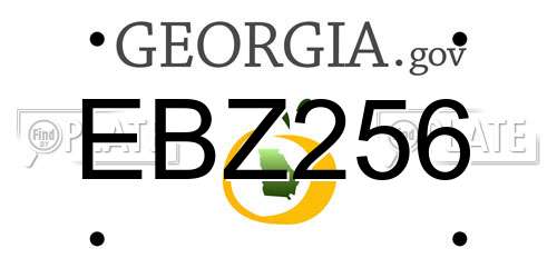 EBZ256 Georgia License Plate