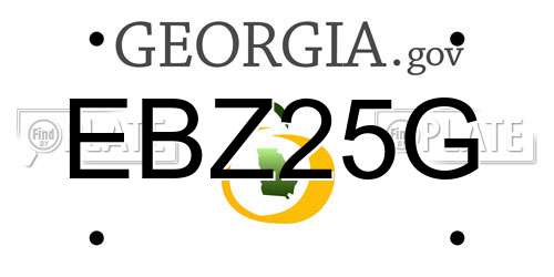 EBZ25G Georgia License Plate