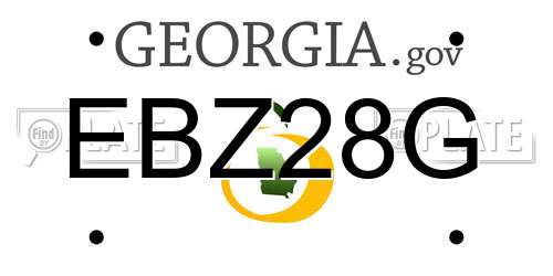 EBZ28G Georgia License Plate