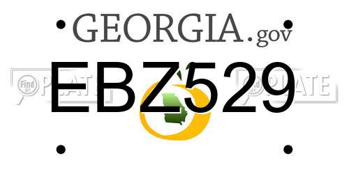 EBZ529 Georgia License Plate