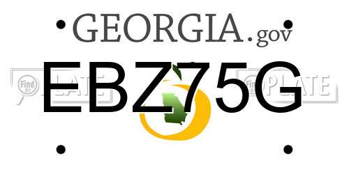 EBZ75G Georgia License Plate