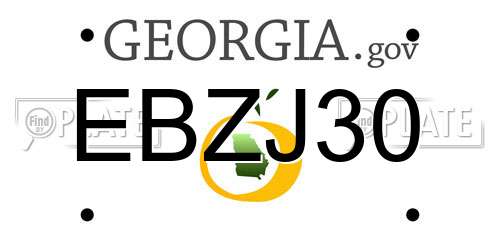EBZJ30 Georgia License Plate