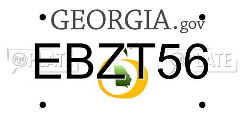 EBZT56 Georgia License Plate
