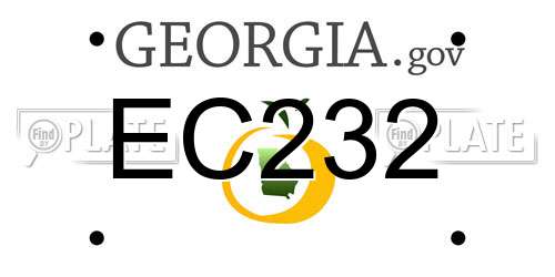 EC232 Georgia License Plate