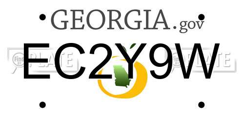 EC2Y9W Georgia License Plate