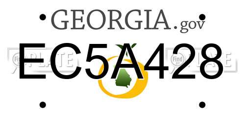 EC5A428 Georgia License Plate