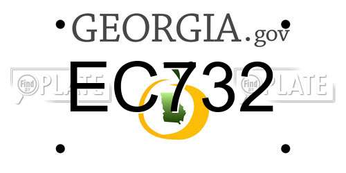 EC732 Georgia License Plate