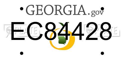 EC84428 Georgia License Plate