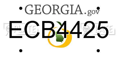 ECB4425 Georgia License Plate