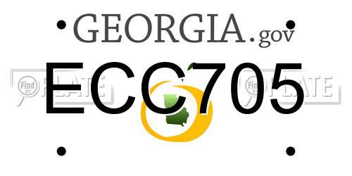 ECC705 Georgia License Plate