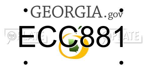 ECC881 Georgia License Plate