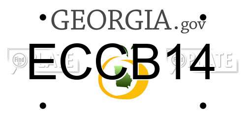 ECCB14 Georgia License Plate