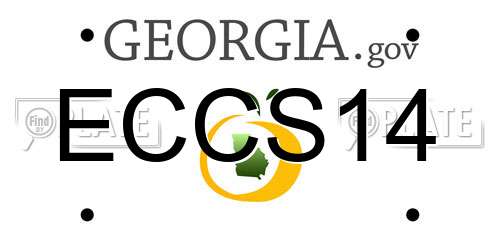 ECCS14 Georgia License Plate