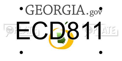 ECD811 Georgia License Plate