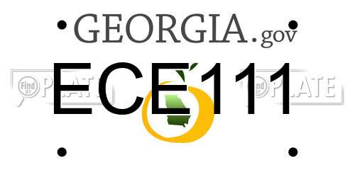 ECE111 Georgia License Plate