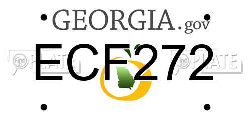 ECF272 Georgia License Plate