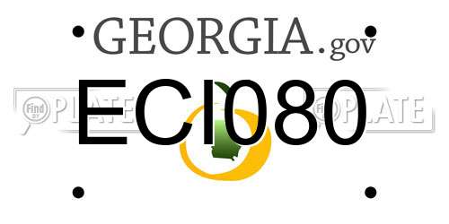ECI080 Georgia License Plate