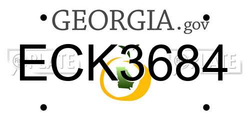 ECK3684 Georgia License Plate