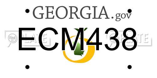ECM438 Georgia License Plate