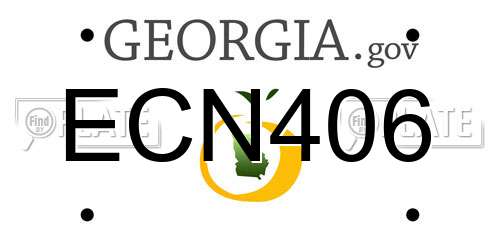 ECN406 Georgia License Plate