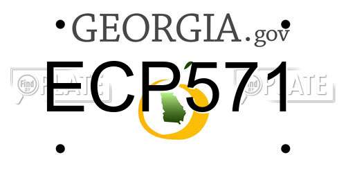 ECP571 Georgia License Plate