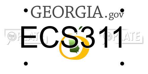 ECS311 Georgia License Plate