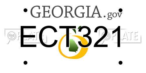 ECT321 Georgia License Plate