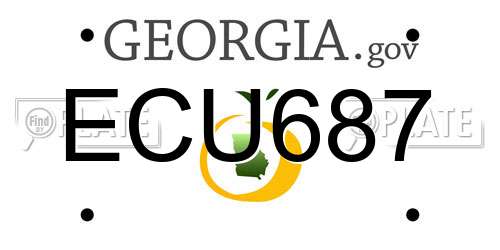 ECU687 Georgia License Plate