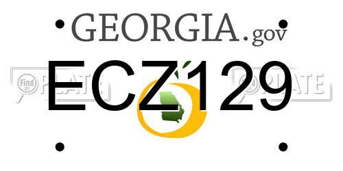 ECZ129 Georgia License Plate