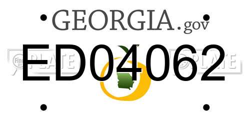 ED04062 Georgia License Plate