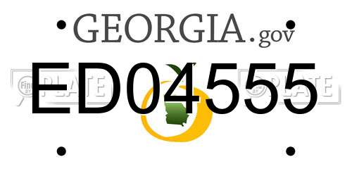 ED04555 Georgia License Plate