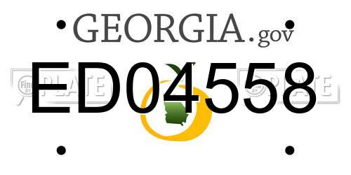ED04558 Georgia License Plate