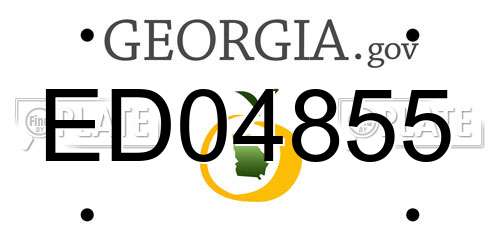 ED04855 Georgia License Plate